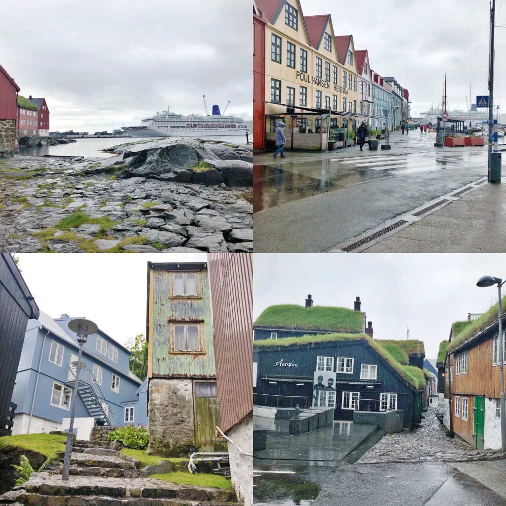 Clockwise from top left. 1.Orian in Torshavn 2. A street in Tinganes 3. Turf roofed buildings in Torshavn 4. An Torshavn alley.📷 by Nocruisecontrol