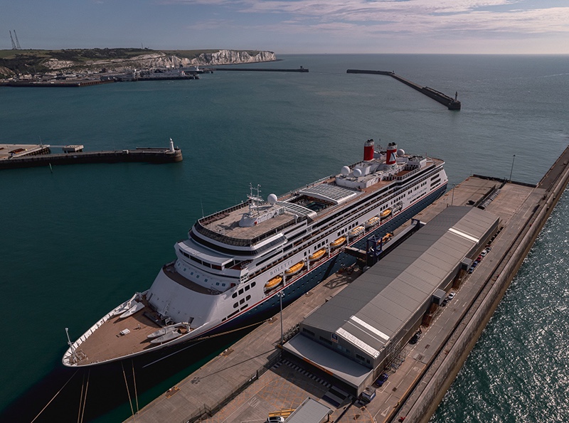 Fred. Olsen Cruise Lines’ new flagship Bolette sets sail from Dover on scenic Maiden Voyage.