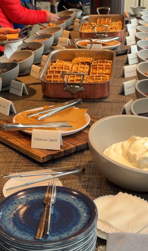 Waffles afternoon tea on National Geographic Resolution