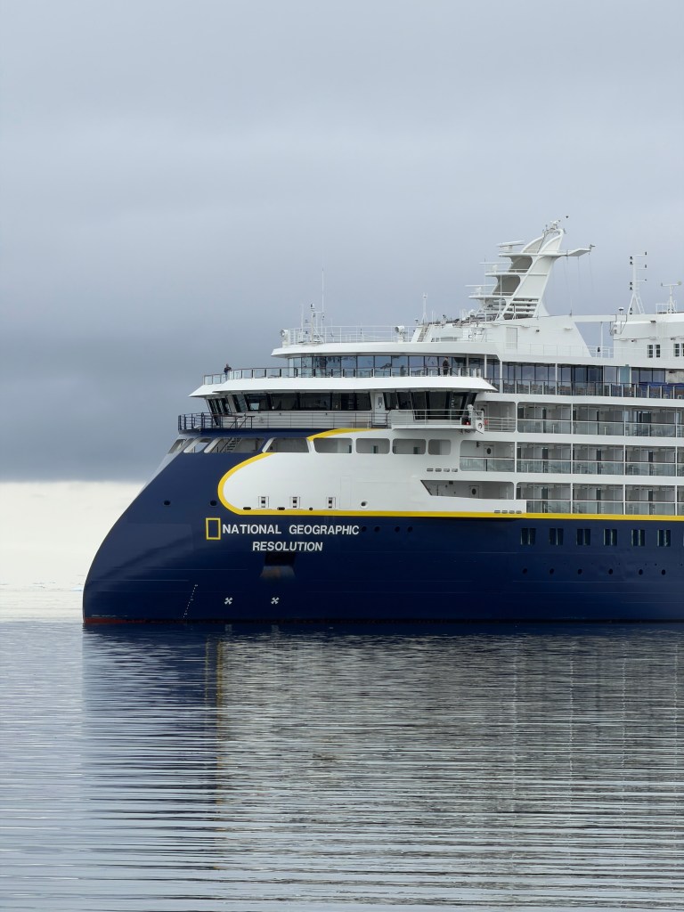 National Geographic Resolution at anchor in the Arctic